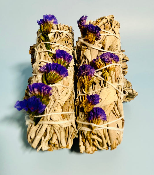 Floral White Sage Smudge Stick